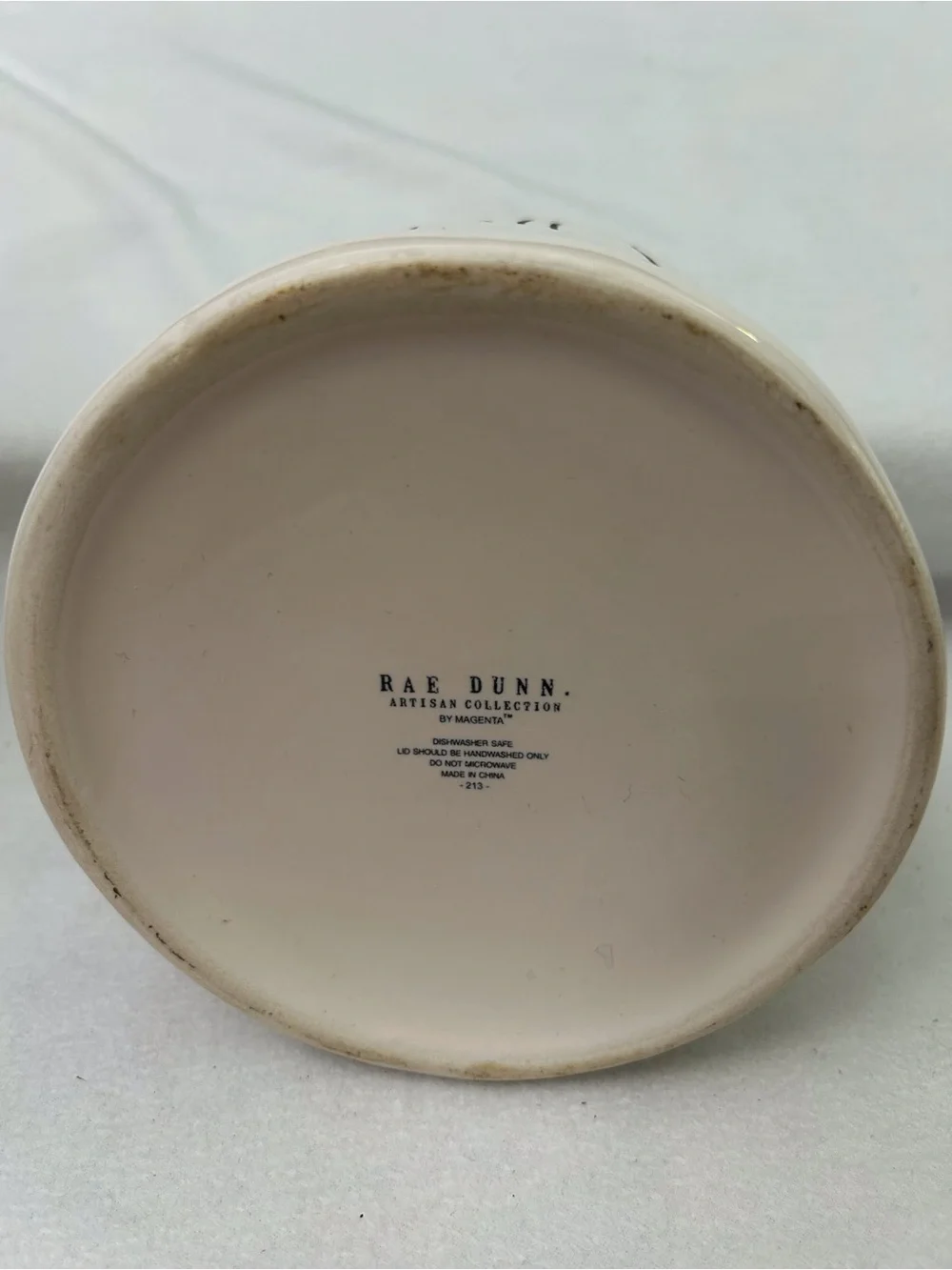 Rae Dunn Cream Ceramic 'Cookies' Canister - Black Lettering
